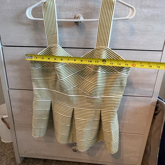 Cute Green and White Striped Peplum Top from Anthropologie / HD in Paris - Picture 11 of 15